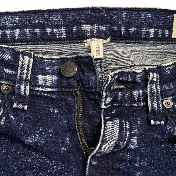 Rag & Bone Acid Wash Blue Skinny Jeans Mid Rise Retro Boho 27 - Picture 13 of 16